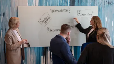 Personer som deltar i en workshop om företagande i Göteborg