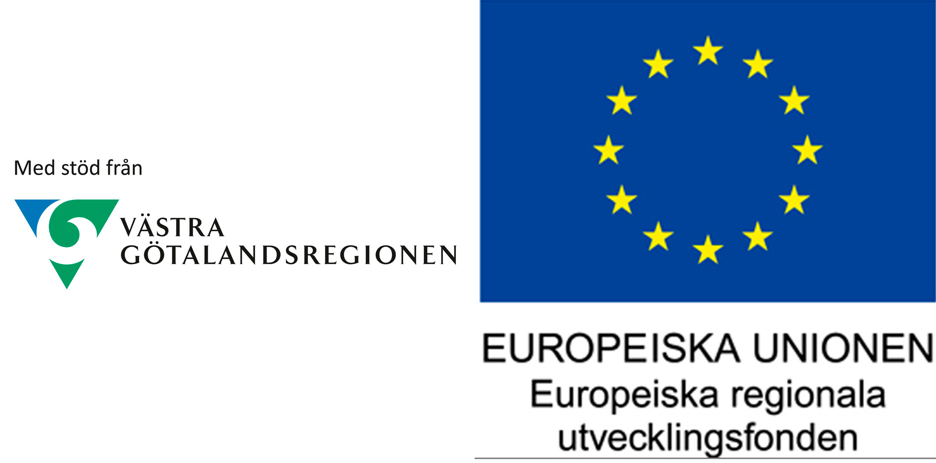 Loggor för Västra Götalandsregionen och Europeiska unionen