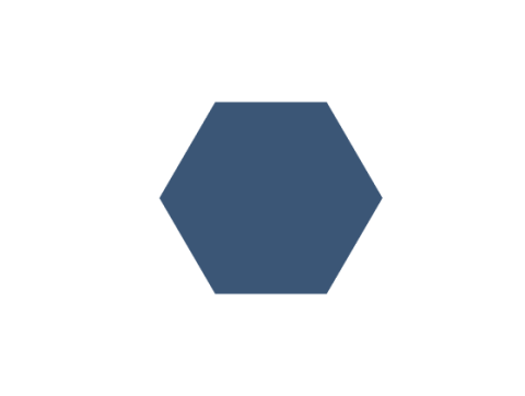 Blå hexagon