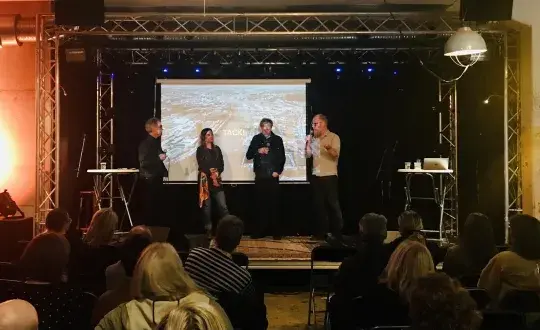 Mark Isitt intervjuar Matilda Lindvall, Filip Nilsson och Johan Red Top Larsson om Saltet på Ringön.